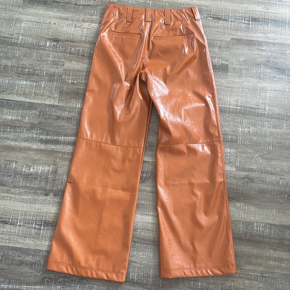 Free People Faux Leather Vegan Leather ‘Star Crossed Lovers’ Wide Leg Pant - Picture 8 of 10